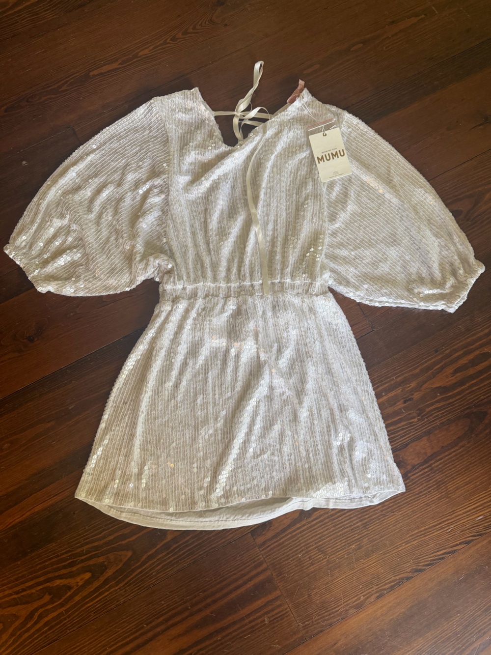 Show Me Your MuMu White Sequin Mini Dress
